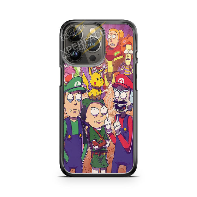 Rick and Morty Mario bros iPhone 13 Pro max case