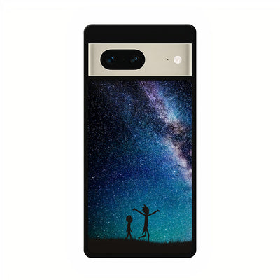 Rick and Morty Nebula Space blue google pixel 7 case cover