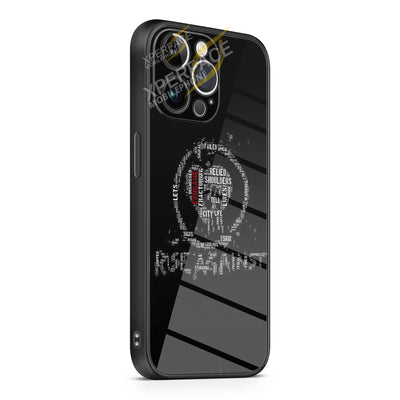 Rise Against Love Text iPhone 15 | iPhone 15 Plus | iPhone 15 Pro | iPhone 15 Pro Max Glass Case cover