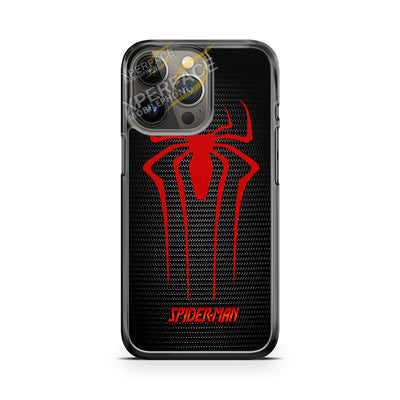 Spider Man Black Carbon Logo iPhone 13 Pro max case