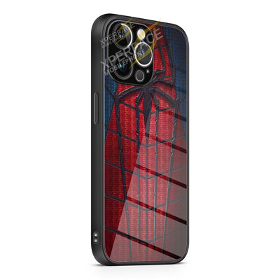 Spider Man Suit Logo iPhone 15 | iPhone 15 Plus | iPhone 15 Pro | iPhone 15 Pro Max Glass Case cover