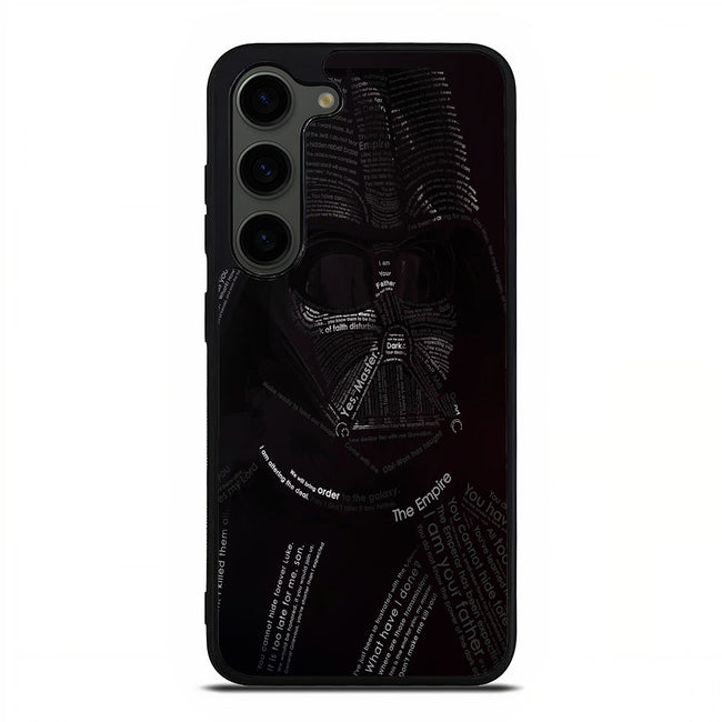 Star Wars Darth Vader Mask Typography Samsung Galaxy S23 Plus | Samsung Galaxy S24 Plus case cover