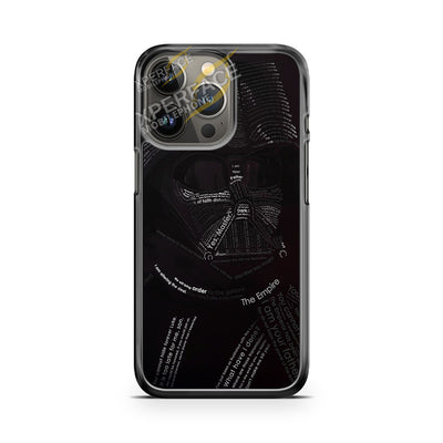 Star Wars Darth Vader Mask Typography iPhone 13 Pro max case