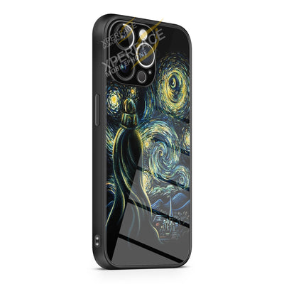 Star Wars Darth Vader Van Gogh iPhone 15 | iPhone 15 Plus | iPhone 15 Pro | iPhone 15 Pro Max Glass Case cover