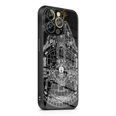 Star Wars Falcon iPhone 15 | iPhone 15 Plus | iPhone 15 Pro | iPhone 15 Pro Max Glass Case cover