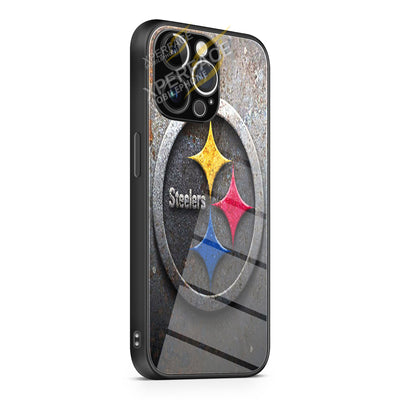 Steelers Logo iPhone 15 | iPhone 15 Plus | iPhone 15 Pro | iPhone 15 Pro Max Glass Case cover