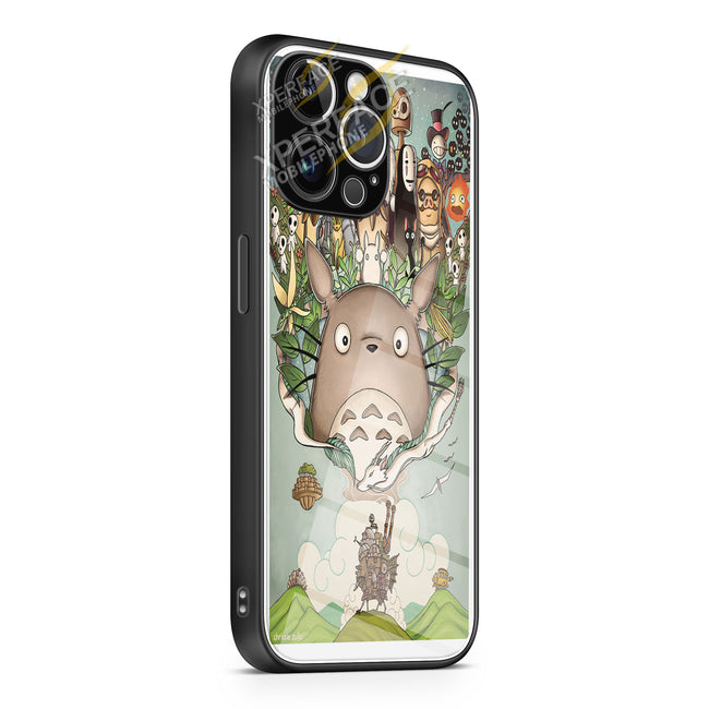 Totoro Mononoke iPhone 15 | iPhone 15 Plus | iPhone 15 Pro | iPhone 15 Pro Max Glass Case cover