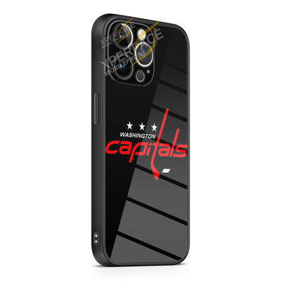 Washington Capitals Text iPhone 15 | iPhone 15 Plus | iPhone 15 Pro | iPhone 15 Pro Max Glass Case cover