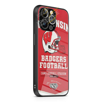 Wisconsin Badgers champ banner iPhone 15 | iPhone 15 Plus | iPhone 15 Pro | iPhone 15 Pro Max Glass Case cover