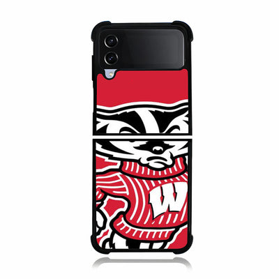 Wisconsin Badgers logo red Samsung Galaxy Z Flip 4 5G Case