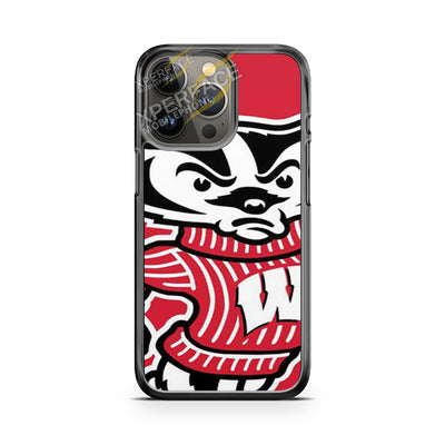 Wisconsin Badgers logo red iPhone 14 Pro max case