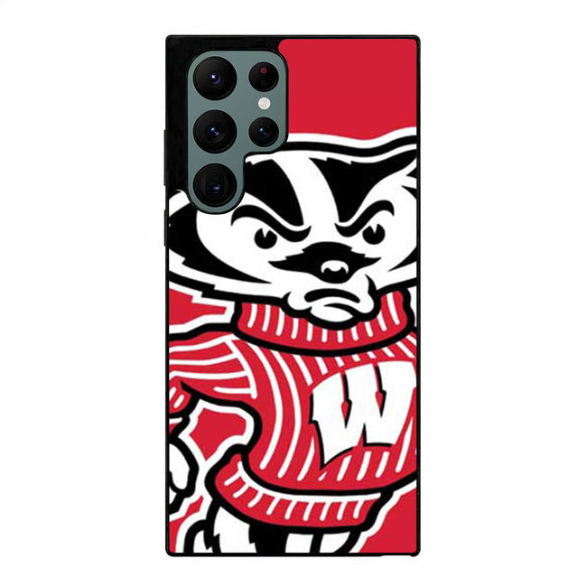 Wisconsin Badgers logo red Samsung Galaxy S23 Ultra case cover