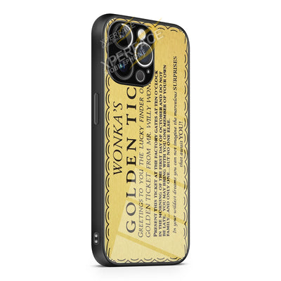 Wonkas Golden Ticket iPhone 15 | iPhone 15 Plus | iPhone 15 Pro | iPhone 15 Pro Max Glass Case cover