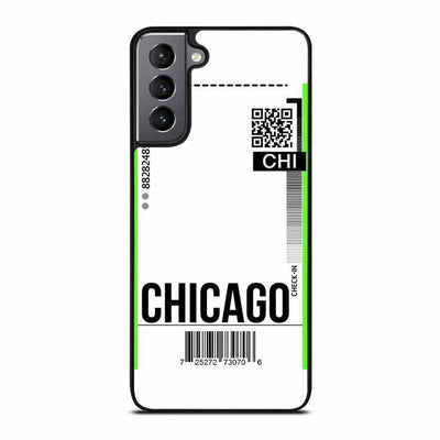 Boarding Pass Chicago Samsung Galaxy S21 Plus Case - XPERFACE