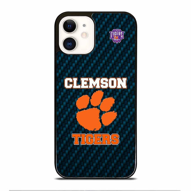 Clemson Tigers Blue Carbon iPhone 12 Case - XPERFACE