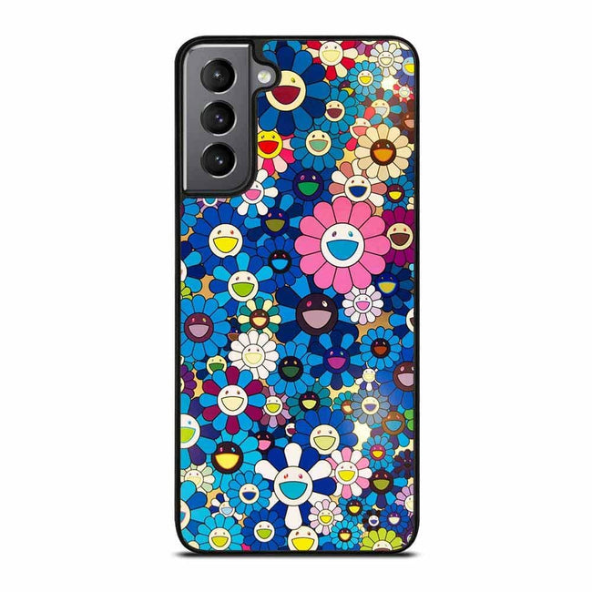 Takashi Murakami Blue Flowers Samsung Galaxy S21 Plus Case - XPERFACE